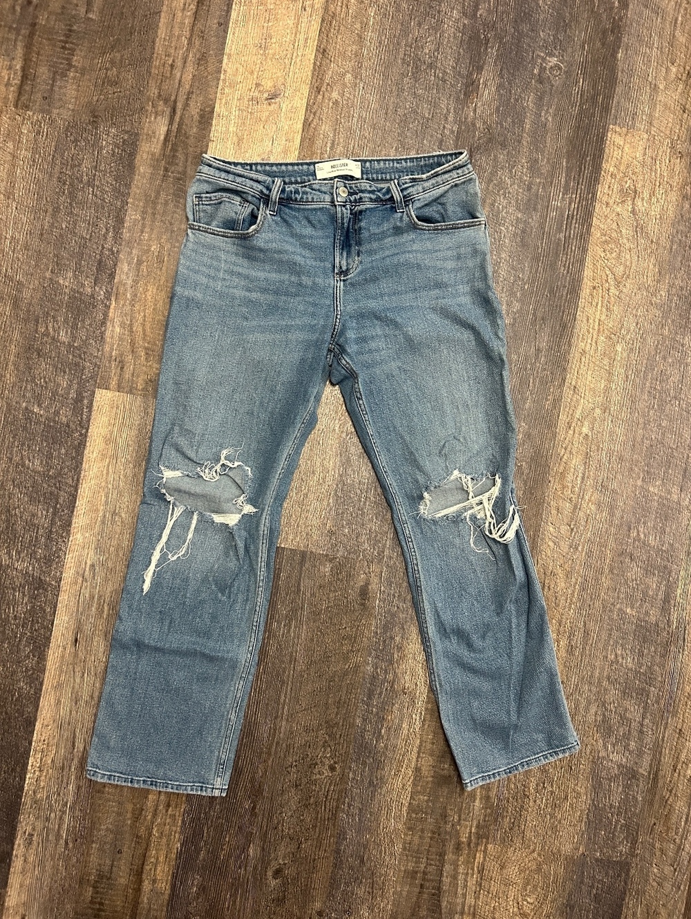 Hollister Women’s Low Rise Relaxed Straight Jeans Size 14L 32 Long Y2K Denim